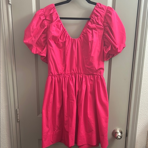 Express Dresses & Skirts - Express Bold Pink Ruffle Dress